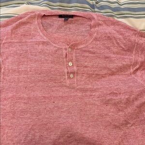 Bonobos Men's Shirt Sleeve Henley in Soft Red